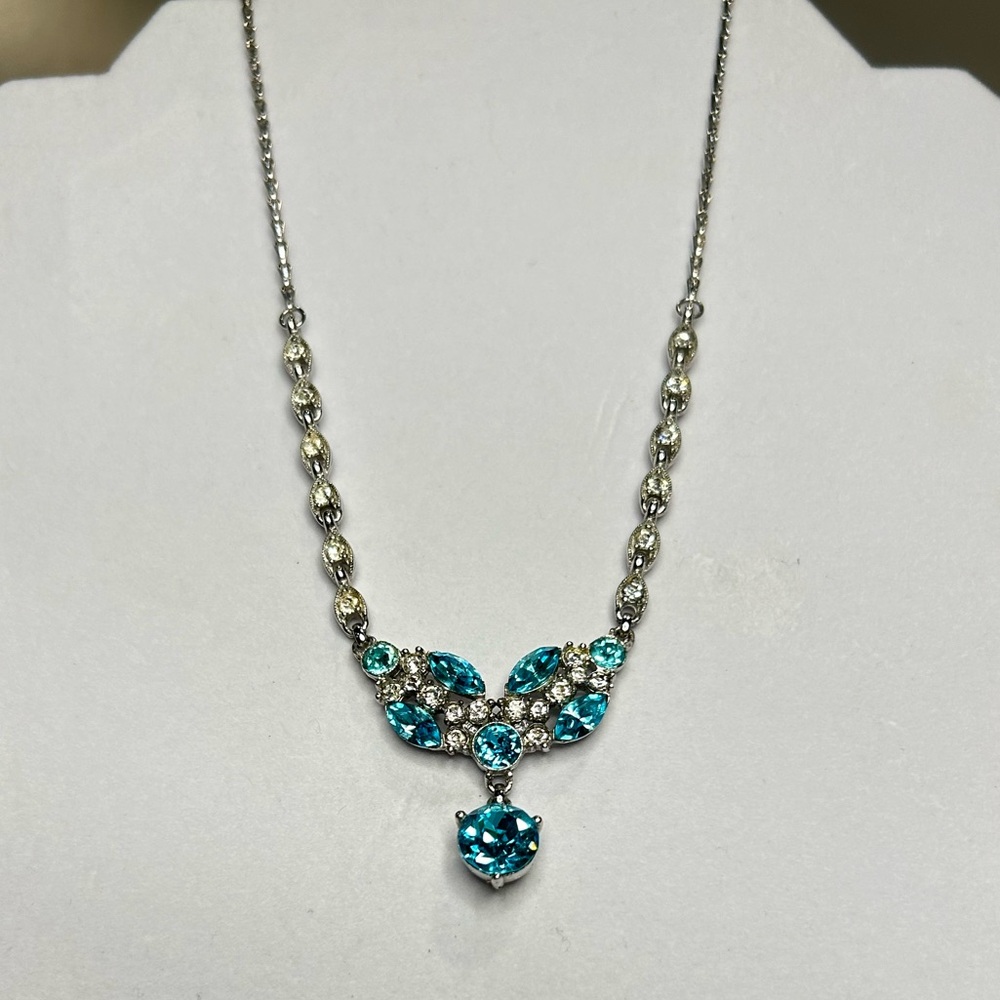 Bogoff vintage American  Crystal Drop Necklace - Women Jewelry Necklaces